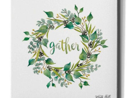 Gather Eucalyptus Wreath  by Cindy Jacobs, Canvas Wall Art For Discount