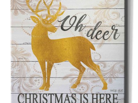 Oh Deer Christmas is Here  by Cindy Jacobs, Canvas Wall Art Hot on Sale