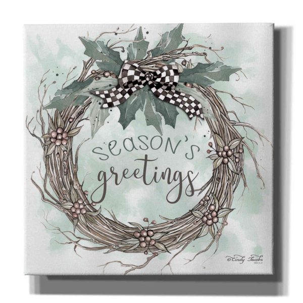 Season s Greetings  by Cindy Jacobs, Canvas Wall Art Hot on Sale