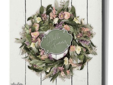 Hello Summer Wreath  by Lori Deiter, Canvas Wall Art Cheap