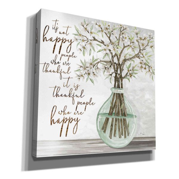 Thankful People Flower Vase  by Cindy Jacobs, Canvas Wall Art on Sale