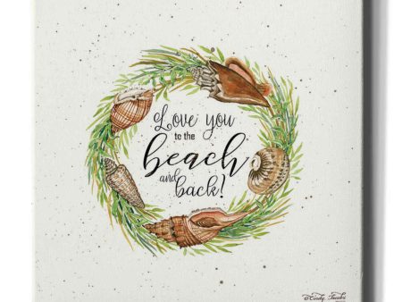 Love You to the Beach Shell Wreath  by Cindy Jacobs, Canvas Wall Art For Discount