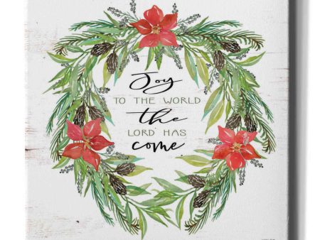 Joy to the World Wreath  by Cindy Jacobs, Canvas Wall Art For Discount