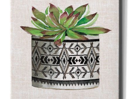 Cactus Mud Cloth Vase I  by Cindy Jacobs, Canvas Wall Art on Sale