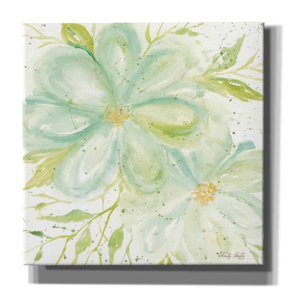 Teal Big Blooms  by Cindy Jacobs, Canvas Wall Art Supply