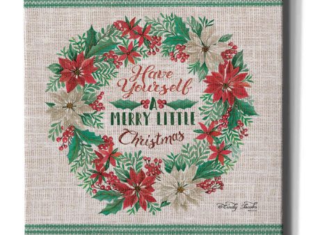 Have Yourself a Merry Little Christmas Embroidery  by Cindy Jacobs, Canvas Wall Art For Discount