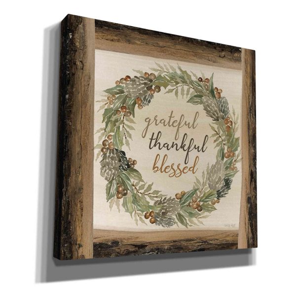 Thankful Fall Wreath  by Cindy Jacobs, Canvas Wall Art Discount