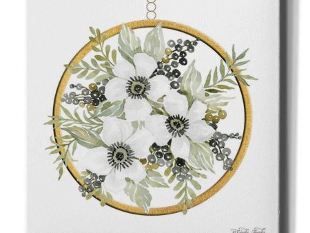 Geometric Circle Muted Floral  by Cindy Jacobs, Canvas Wall Art For Sale