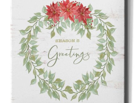 Season s Greetings Wreath  by Cindy Jacobs, Canvas Wall Art Discount