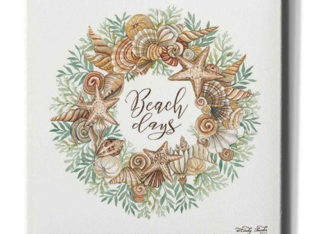 Beach Days Shell Wreath  by Cindy Jacobs, Canvas Wall Art Hot on Sale