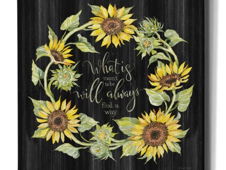 What s Meant to Be Wreath  by Cindy Jacobs, Canvas Wall Art on Sale