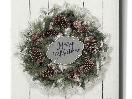 Merry Christmas Wreath  by Lori Deiter, Canvas Wall Art Online