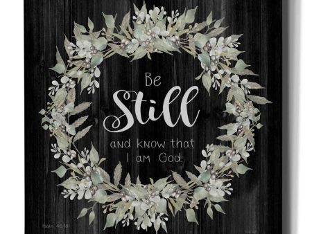 Be Still and Know Wreath  by Cindy Jacobs, Canvas Wall Art Online