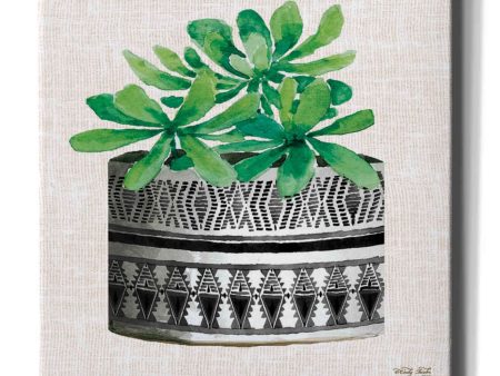 Cactus Mud Cloth Vase II  by Cindy Jacobs, Canvas Wall Art Supply