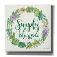 Simply Blessed Succulent Wreath  by Cindy Jacobs, Canvas Wall Art Online Sale