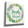 Simply Blessed Succulent Wreath  by Cindy Jacobs, Canvas Wall Art Online Sale