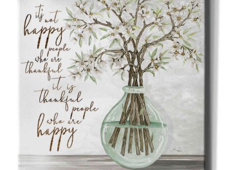 Thankful People Flower Vase  by Cindy Jacobs, Canvas Wall Art on Sale