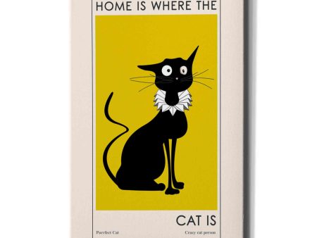 Home Is where The Cat Is  by Ayse, Canvas Wall Art Online Sale