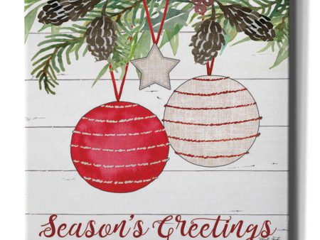 Season s Greetings Ornaments  by Cindy Jacobs, Canvas Wall Art Online now