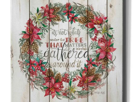 Gathered Around the Tree Wreath  by Cindy Jacobs, Canvas Wall Art Fashion