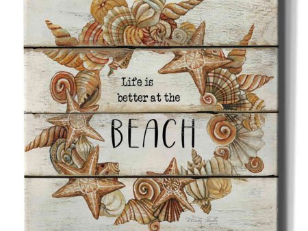 Life is Better at the Beach  by Cindy Jacobs, Canvas Wall Art Cheap