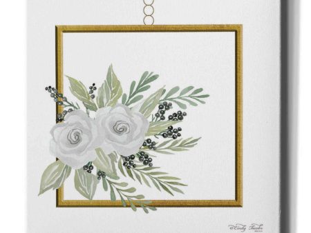 Geometric Square Muted Floral  by Cindy Jacobs, Canvas Wall Art Online Sale