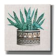 Cactus Mud Cloth Vase III  by Cindy Jacobs, Canvas Wall Art For Sale