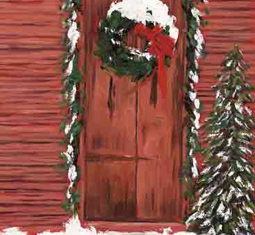 WL227 - Christmas Barn Door - 12x18 Fashion