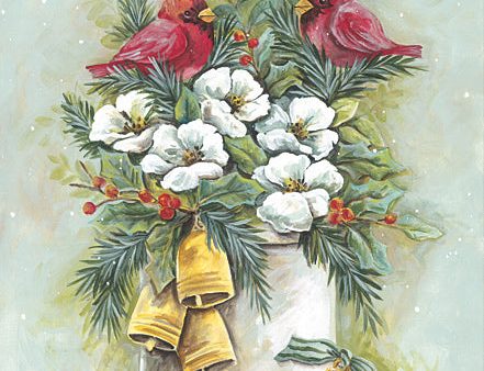 ART1342 - Christmas Cardinal Floral Still Life - 12x16 Online Hot Sale