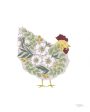 MN398 - Spring Floral Hen    - 12x16 For Cheap