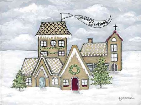 NOR284 - Gingerbread Town - 16x12 Hot on Sale