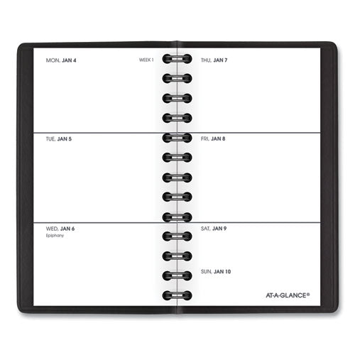 Weekly Planner, 4.5 X 2.5, Black Cover, 12-month (jan To Dec): 2025 Sale