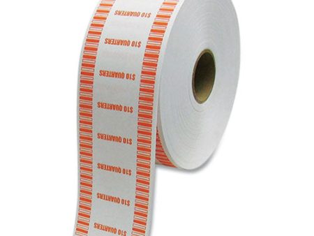 Automatic Coin Wrapper Roll For Coin Wrapping Machines, Quarters, $10.00, Kraft orange, 2,000 roll, 8 Rolls carton Online Sale