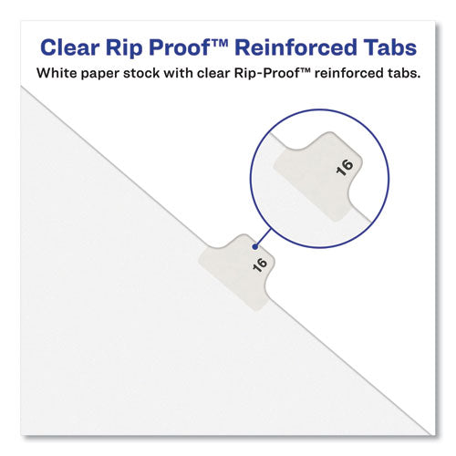 Avery-style Preprinted Legal Side Tab Divider, 26-tab, Exhibit D, 11 X 8.5, White, 25 pack, (1374) Sale