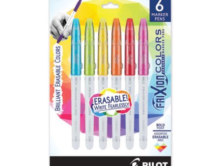 Frixion Colors Erasable Porous Point Pen, Stick, Bold 2.5 Mm, Assorted Artistic Ink And Barrel Colors, 6 pack For Sale