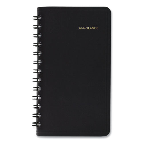 Weekly Planner, 4.5 X 2.5, Black Cover, 12-month (jan To Dec): 2025 Sale