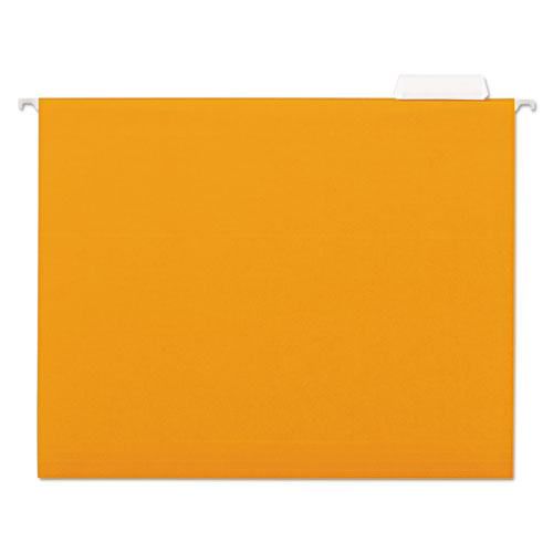 Deluxe Bright Color Hanging File Folders, Letter Size, 1 5-cut Tabs, Orange, 25 box on Sale