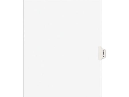 Avery-style Preprinted Legal Side Tab Divider, 26-tab, Exhibit F, 11 X 8.5, White, 25 pack, (1376) Online