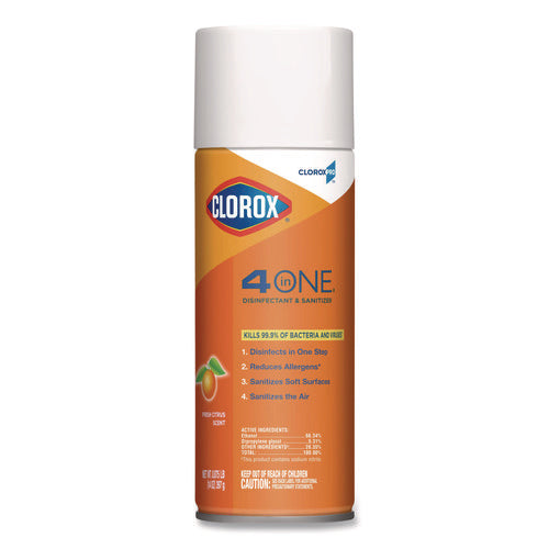 4-in-one Disinfectant And Sanitizer, Citrus, 14 Oz Aerosol Spray Fashion