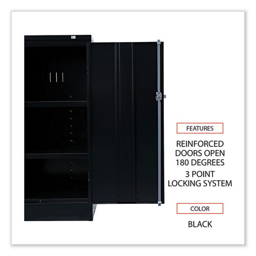 Assembled 42  High Heavy-duty Welded Storage Cabinet, Two Adjustable Shelves, 36w X 18d, Black Online