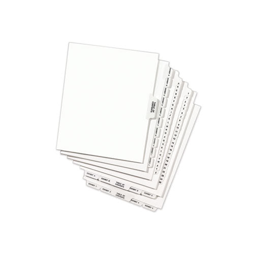 Avery-style Preprinted Legal Side Tab Divider, 26-tab, Exhibit E, 11 X 8.5, White, 25 pack, (1375) For Discount