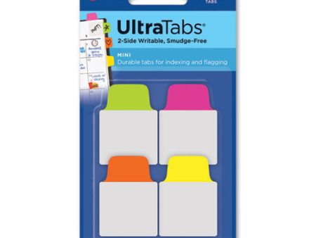 Ultra Tabs Repositionable Tabs, Mini Tabs: 1  X 1.5 , 1 5-cut, Assorted Neon Colors, 40 pack Online Hot Sale