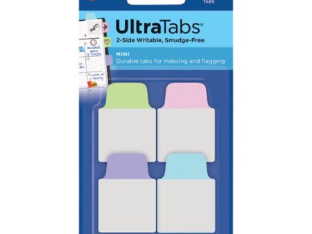 Ultra Tabs Repositionable Tabs, Mini Tabs: 1  X 1.5 , 1 5-cut, Assorted Pastel Colors, 40 pack Cheap