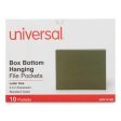 Hanging Box Bottom File Pockets, 1 Section, 3.5  Capacity, Letter Size, Standard Green, 10 box Online Hot Sale