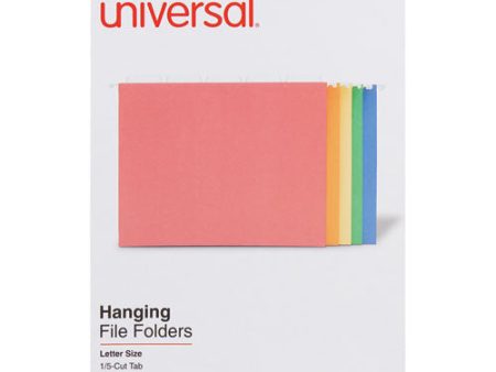 Deluxe Bright Color Hanging File Folders, Letter Size, 1 5-cut Tabs, Assorted Colors, 25 box Hot on Sale