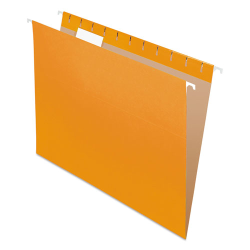 Colored Hanging Folders, Letter Size, 1 5-cut Tabs, Orange, 25 box on Sale