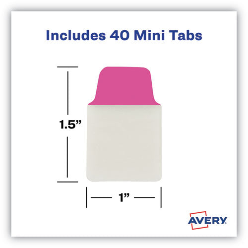 Ultra Tabs Repositionable Tabs, Mini Tabs: 1  X 1.5 , 1 5-cut, Assorted Neon Colors, 40 pack Online Hot Sale