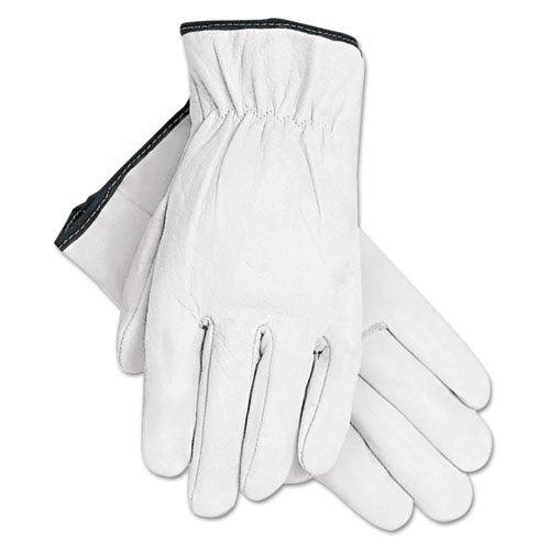 Grain Goatskin Driver Gloves, White, X-large, 12 Pairs on Sale