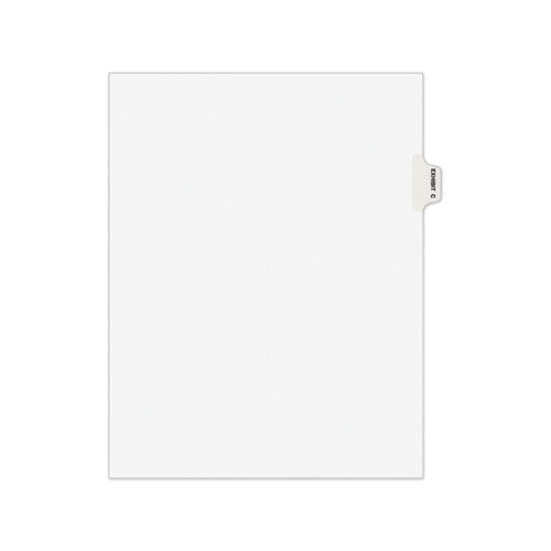 Avery-style Preprinted Legal Side Tab Divider, 26-tab, Exhibit C, 11 X 8.5, White, 25 pack, (1373) Online now