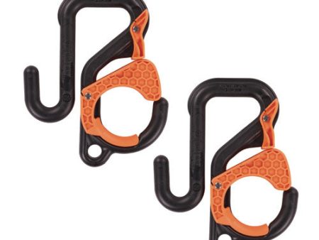 Squids 3178 Locking Aerial Bucket Hook, Tethering Point, 8.27 X 6.69 X 2.17, Black orange, Supports 40 Lbs, 2 pack Hot on Sale